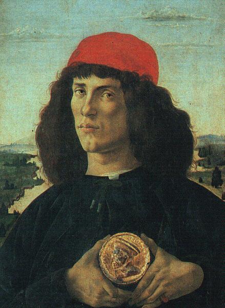 Sandro Botticelli Portrait of a Man with a Medal Sweden oil painting art